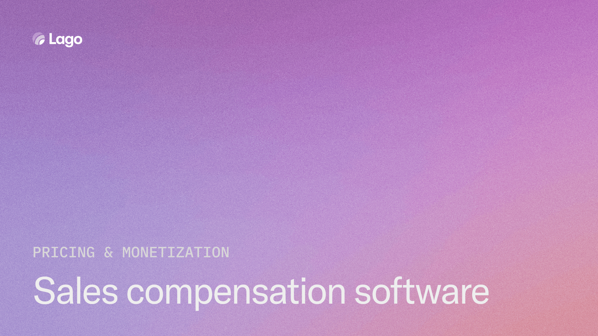 Sales compensation software
