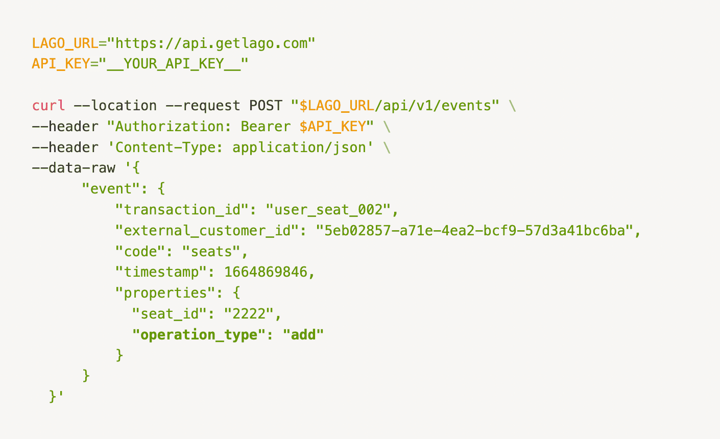 Seat 2 added via the API