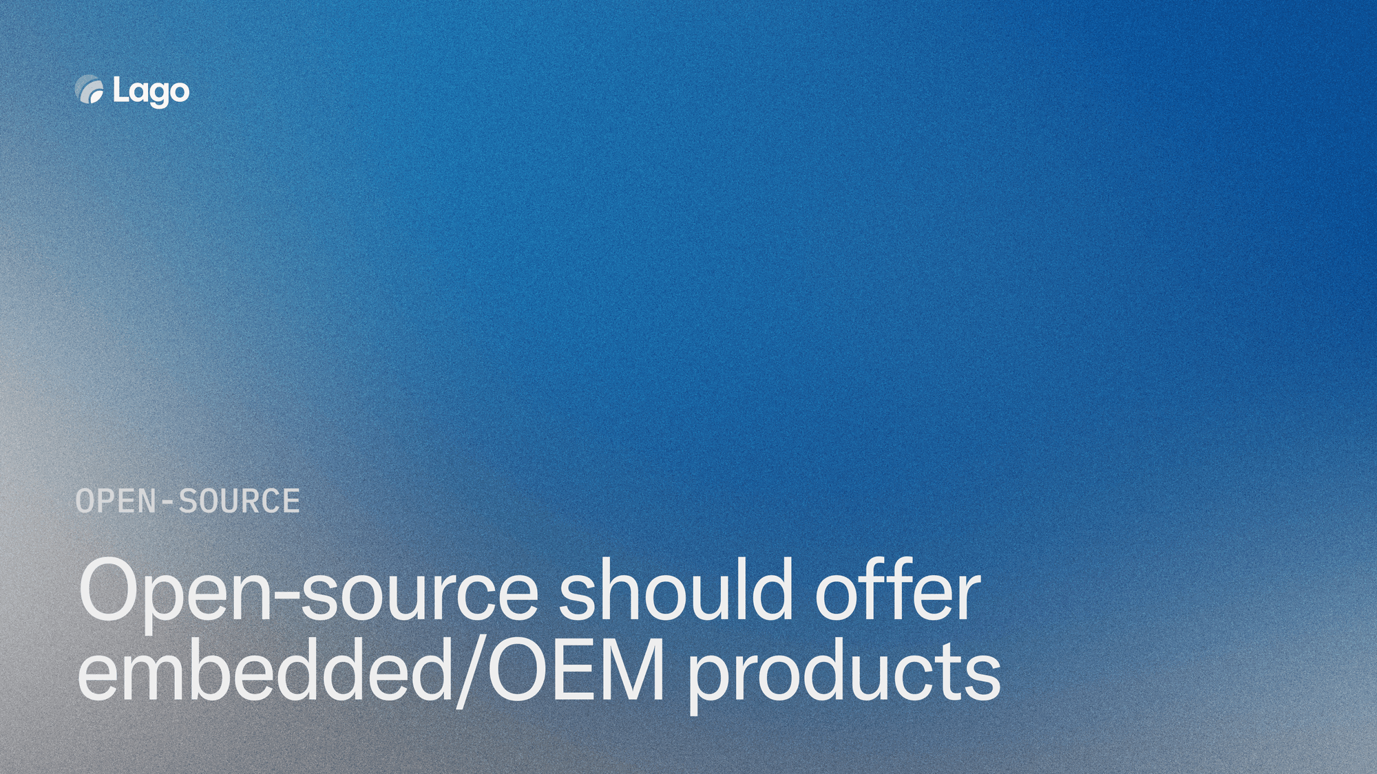 Embedded software is the biggest growth opportunity for open source