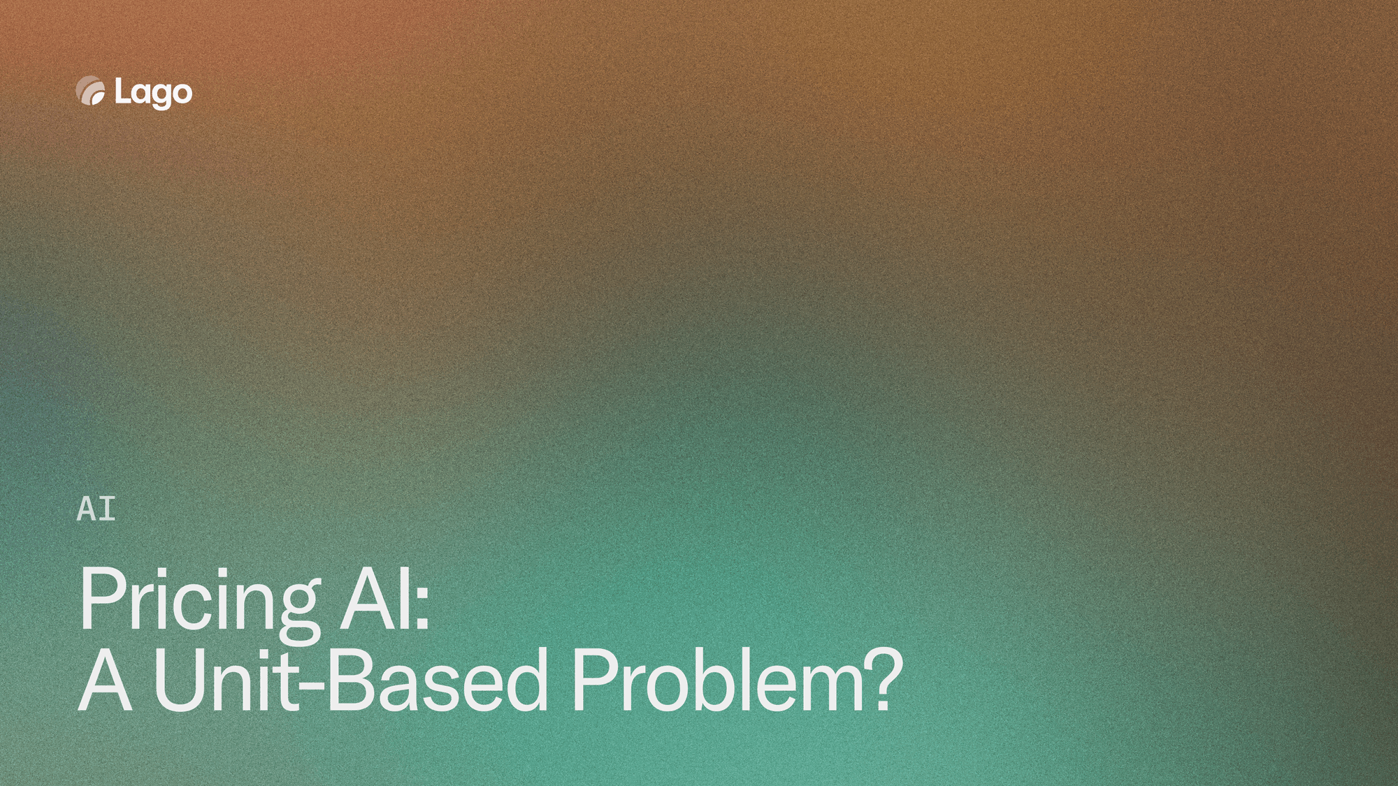 Pricing AI: A Unit-Based Problem?