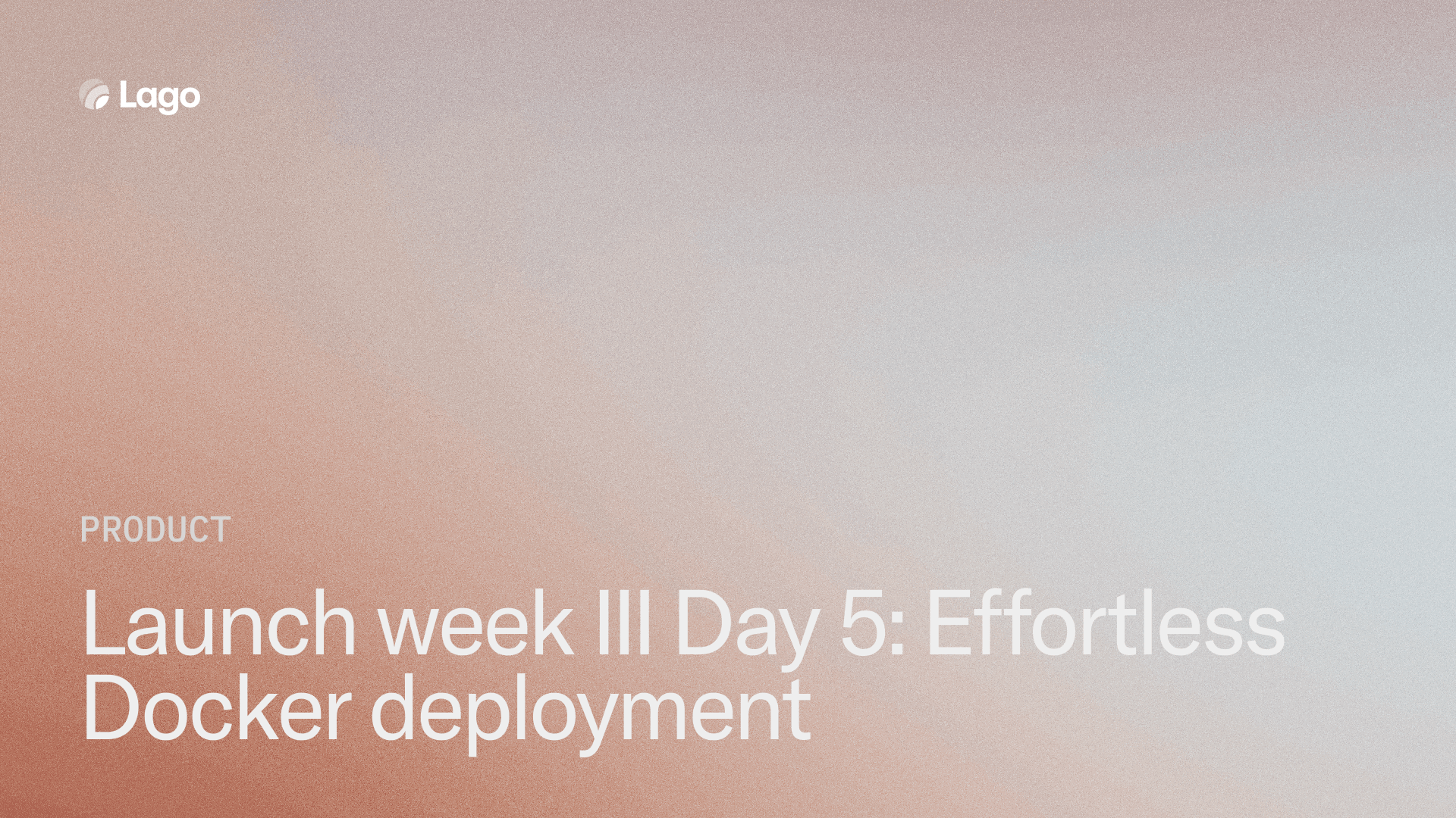 Launch Week III Day 5: Effortless Docker deployment in a single command