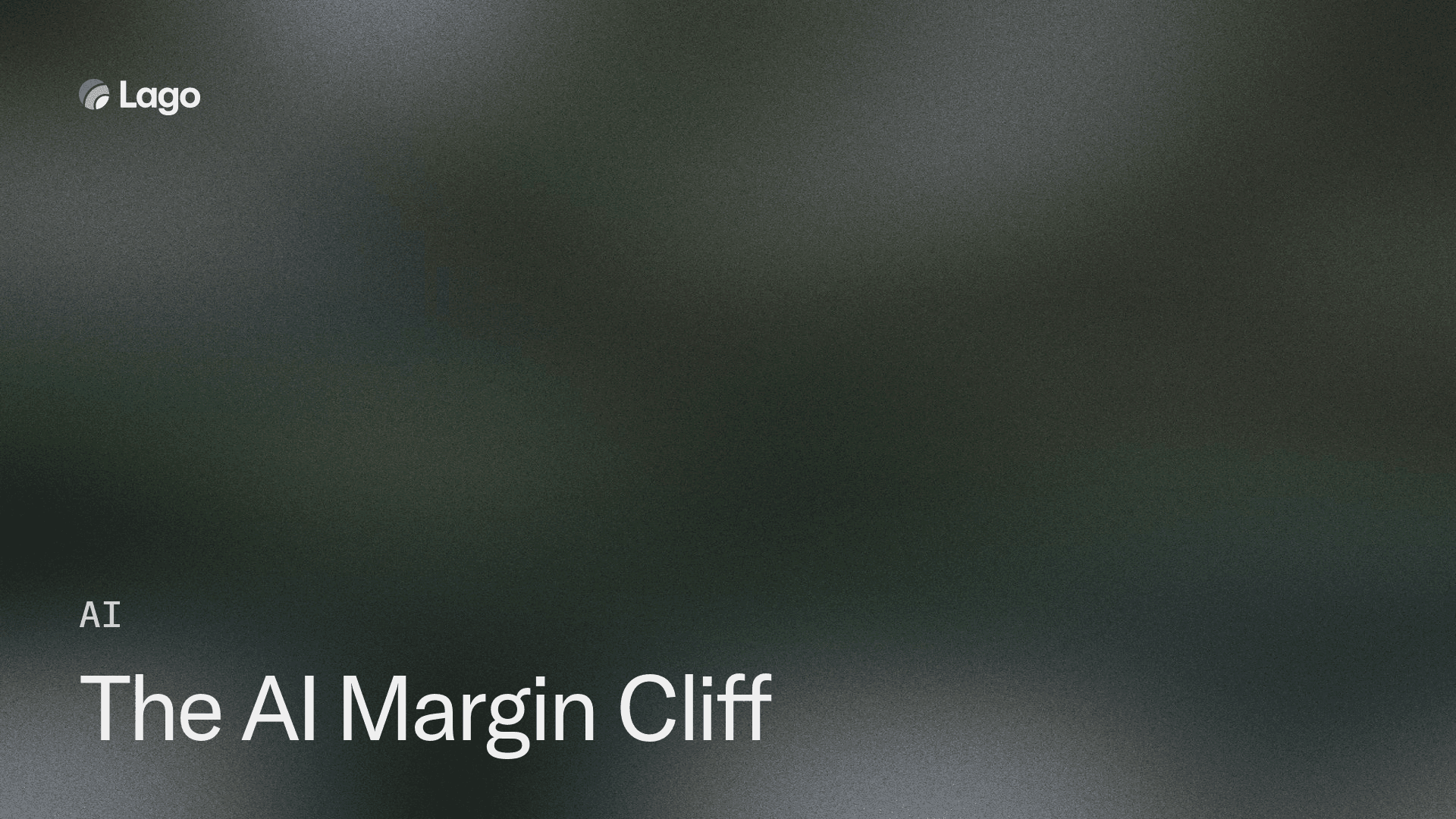 The AI margin cliff