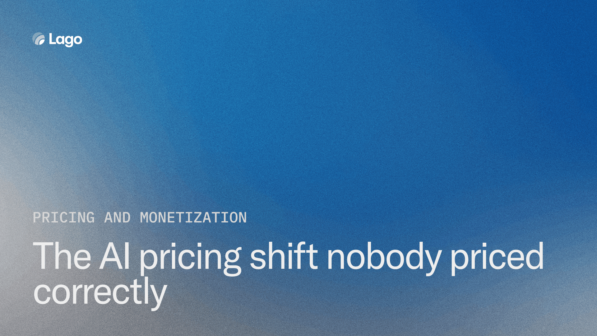 The AI pricing shift nobody priced correctly